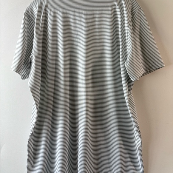 Nike Men's White and Gray Striped Polo Shirt - Picture 5 of 5